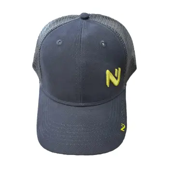 NUFISH Cap Grey Raised Yellow Logo