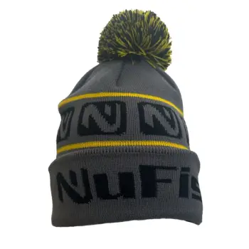 NUFISH Grey and Yellow Woolly Hat