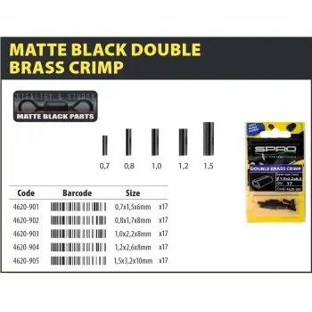 SPRO Matte Black Double Brass Crimp