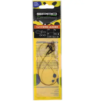 SPRO Matte Black Leader 1x19 Wire 0.30mm 20cm