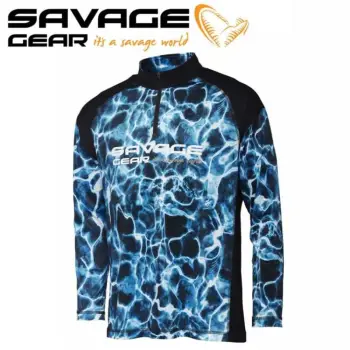 SAVAGE GEAR Marine UV Long Sleeve Tee - Sea Blue