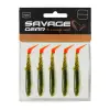 SAVAGE GEAR Cannibal Shad 8cm 5g Olive Hot Orange 5pcs