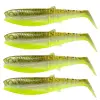 SAVAGE GEAR Cannibal Shad 12.5cm 20g Green Pearl Yellow 4pcs