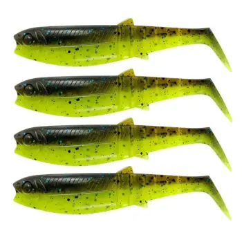 SAVAGE GEAR Cannibal Shad 12.5cm 20g Chartreuse Pumpkin 4pcs