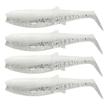 SAVAGE GEAR Cannibal Shad 12.5cm 20g White Flash 4pcs