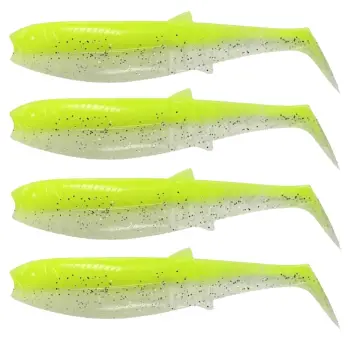 SAVAGE GEAR Cannibal Shad 12.5cm 20g Fluo Yellow Glow 4pcs