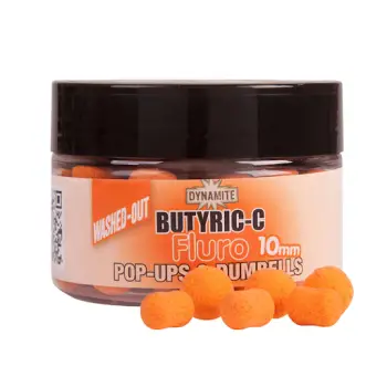 DYNAMITE BAITS Butyric-C Fluro Washed Out Pop - Up and Dumbells 10mm
