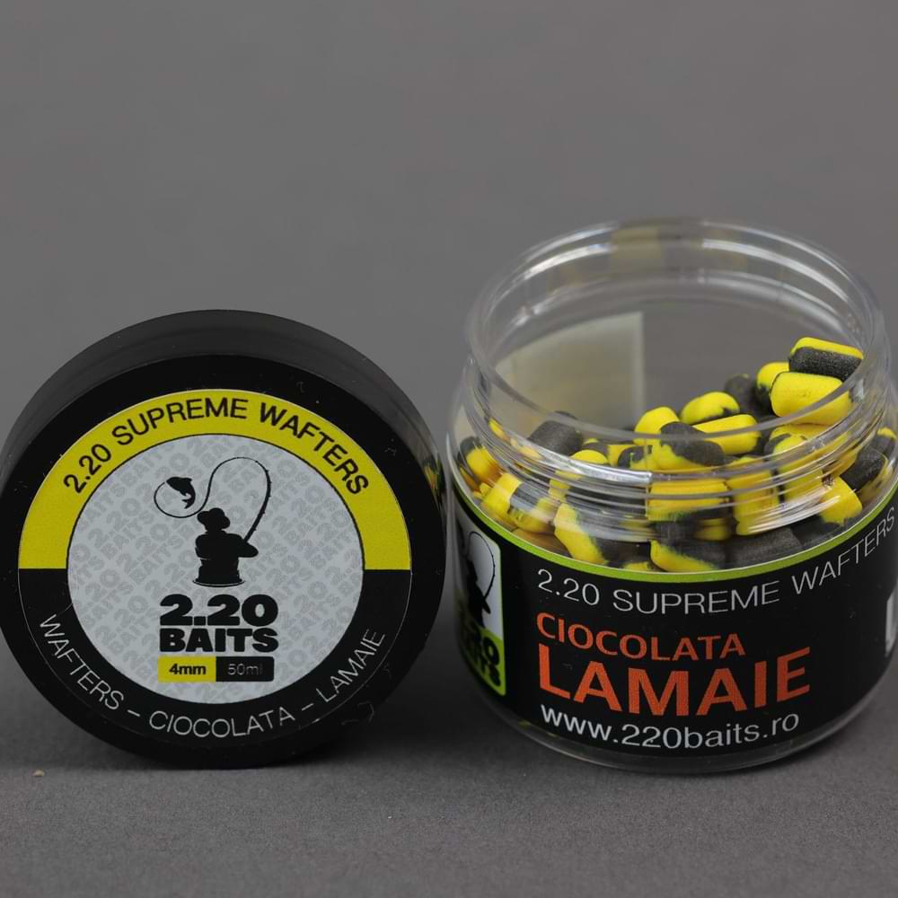 2.20 Baits Wafter Supreme Yellow – Black 4 mm Chocolate & Lemon 50 ml
