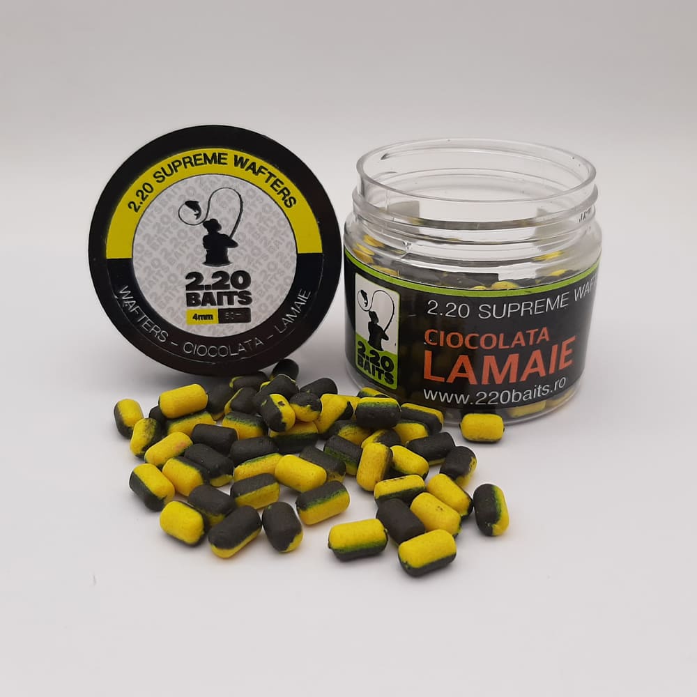 2.20 Baits Wafter Supreme Yellow – Black 4 mm Chocolate & Lemon 50 ml