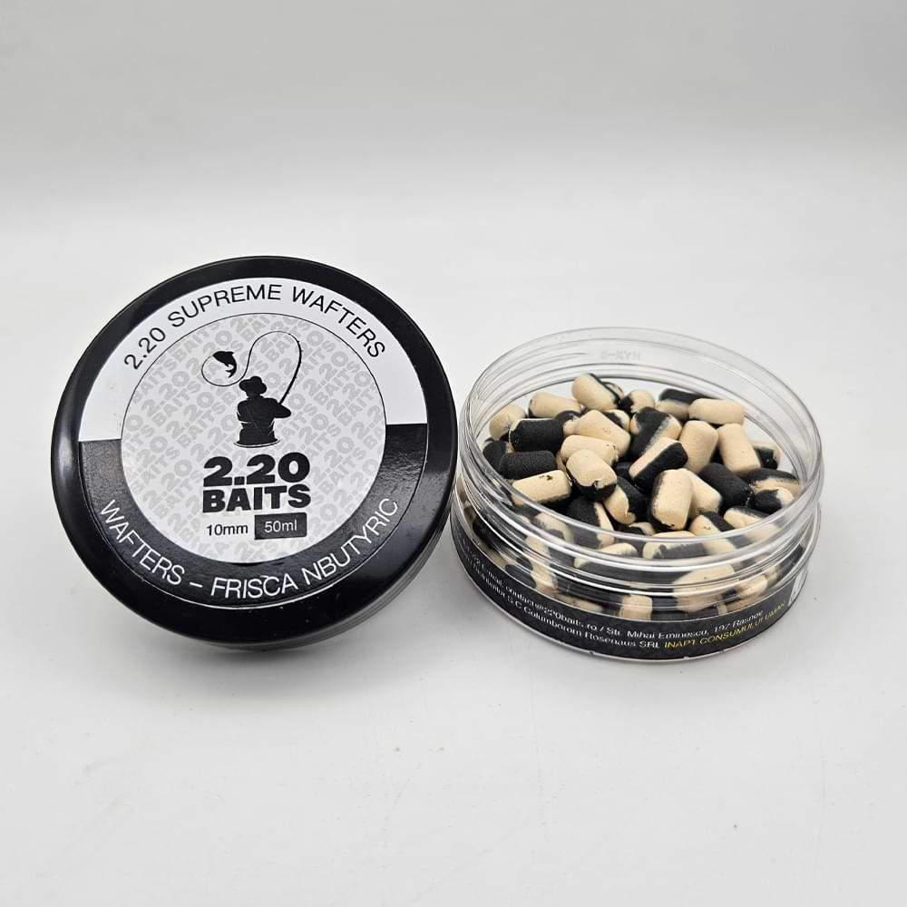 2.20 Baits Wafter Supreme White - Black 10 mm Cream & N-Butyric 50 ml