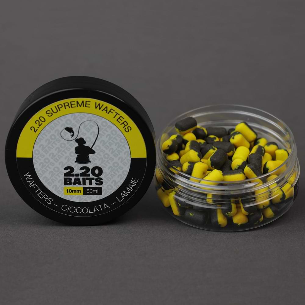 2.20 Baits Wafter Supreme Yellow – Black 10 mm Chocolate & Lemon 50 ml