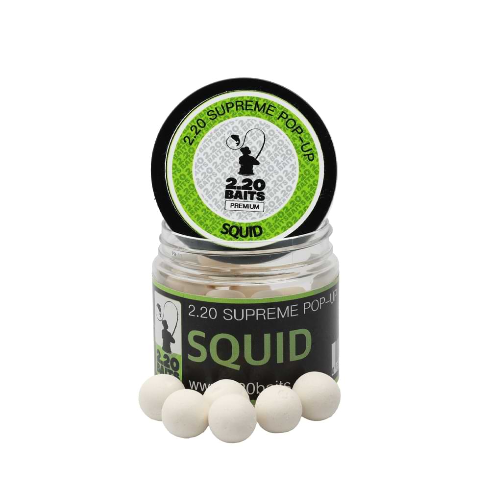2.20 Baits Pop-Up Supreme White 16 mm Squid 100 ml
