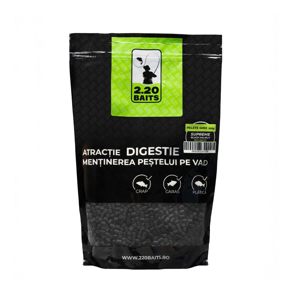 2.20 Baits Pelete Black Hallibut 4 mm 800 gr