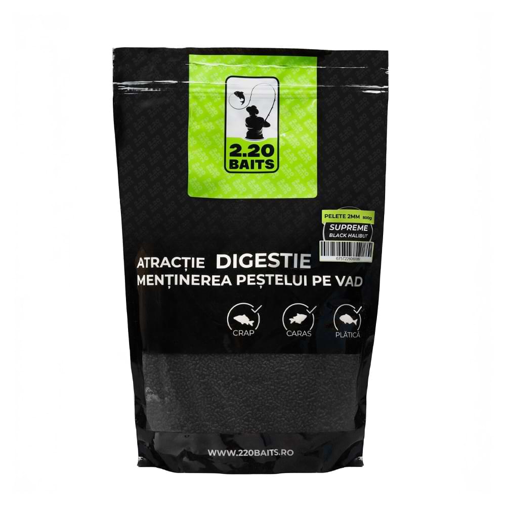 2.20 Baits Pelete Black Hallibut 2 mm 800 gr