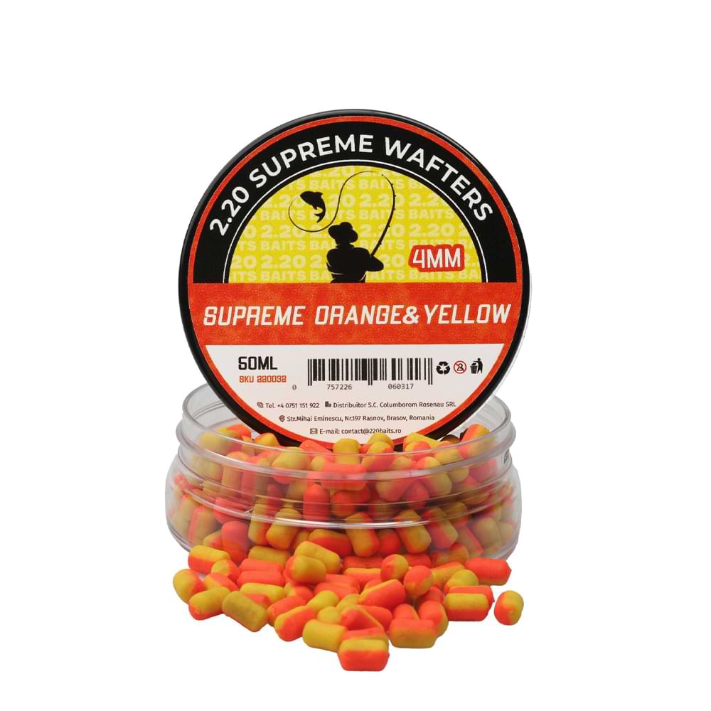 2.20 Baits Wafter Supreme 4 mm Orange & Yellow Secret 50 ml