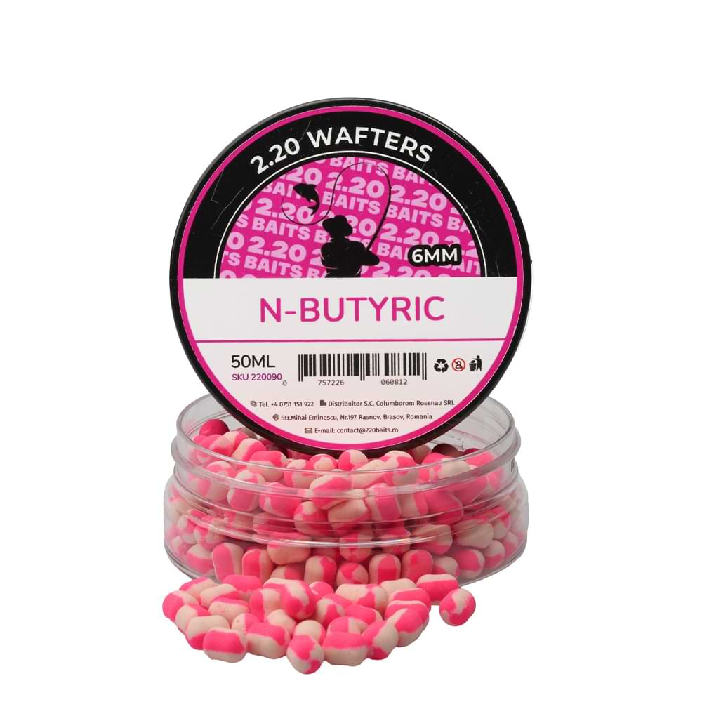 2.20 Baits Wafter White – Pink N-Butyric 6 mm 50 ml
