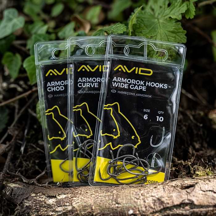 AVID CARP Armorok Hooks Wide Gape Barbed