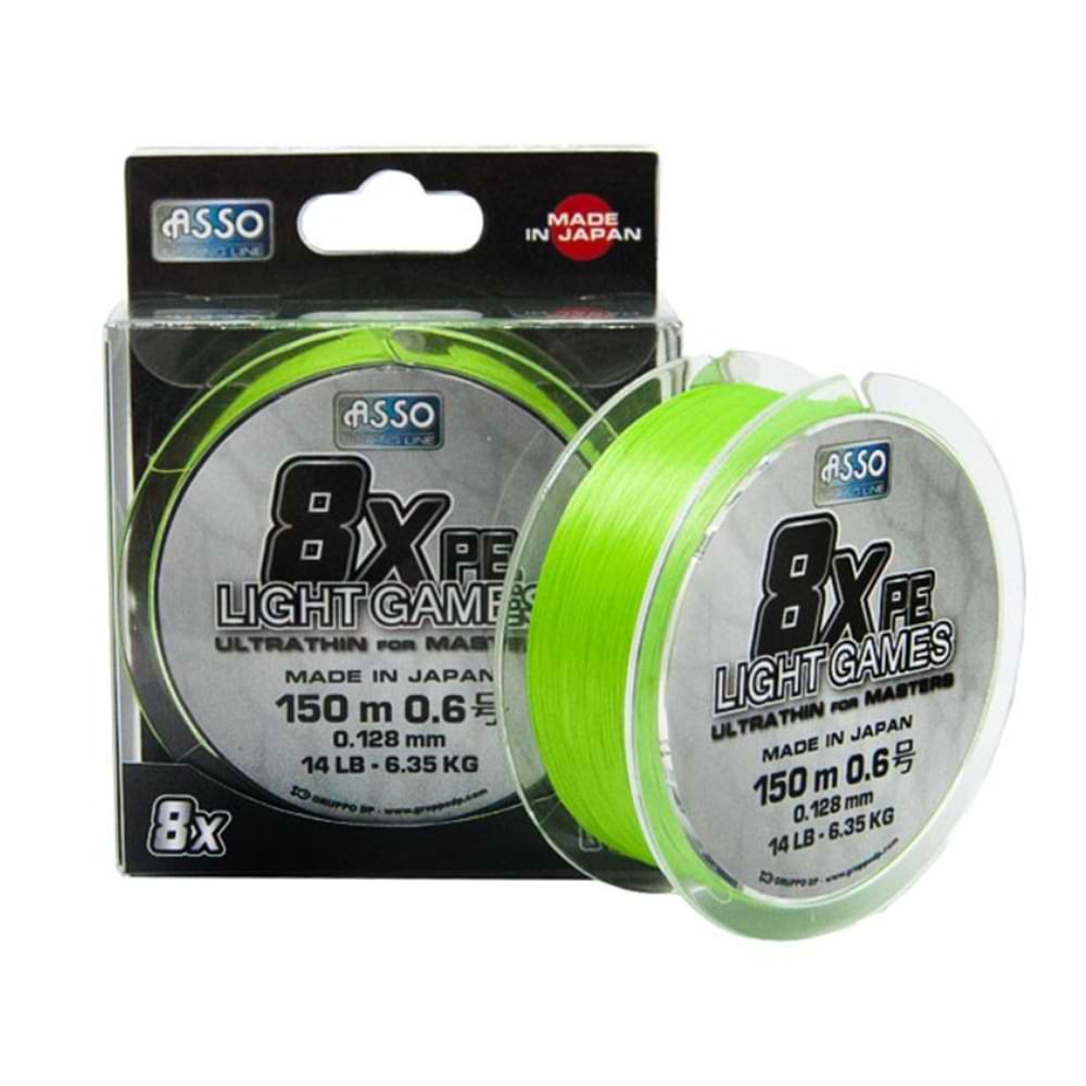 ASSO 8X Light Games Fluoro Green 150m