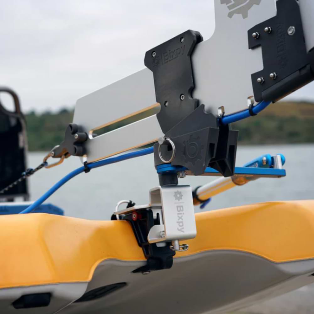 BIXPY Hobie Lynx Gudgeon with Universal Versa Rudder Adapter and Pole Steering
