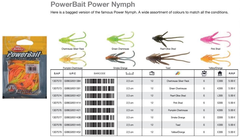 BERKLEY PowerBait Floating Power Nymph 2.5 cm