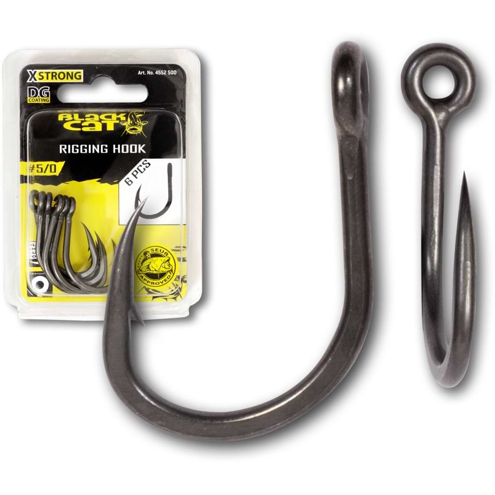 BLACK CAT Rigging Hook DG Coating 6pcs