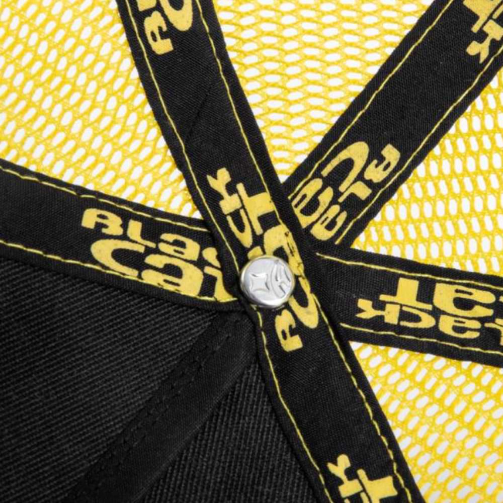 BLACK CAT Black And Yellow Trucker Cap