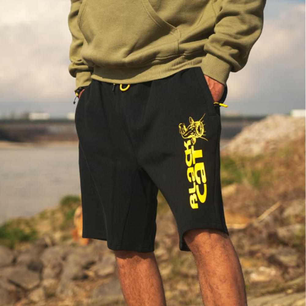 BLACK CAT Black Jogger Shorts