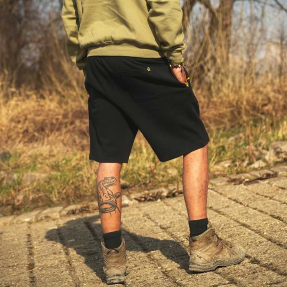 BLACK CAT Black Jogger Shorts