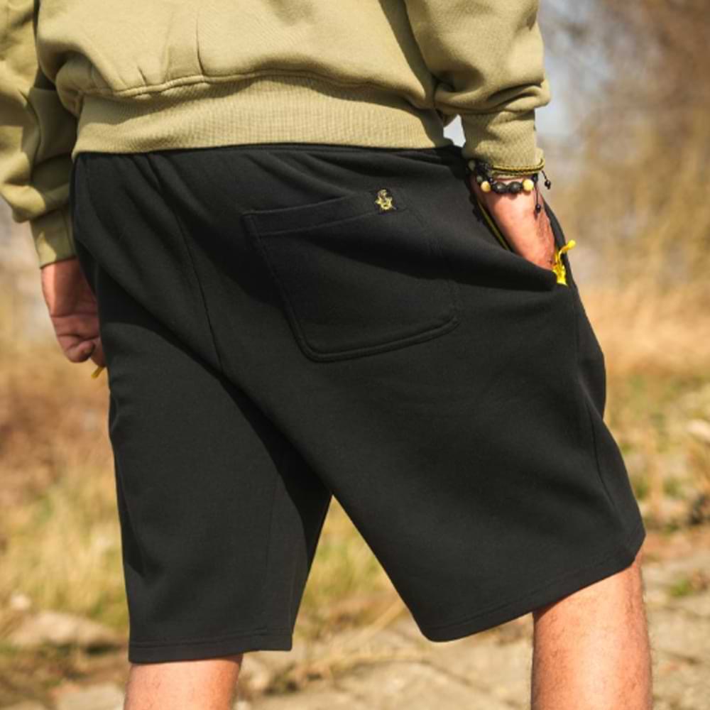 BLACK CAT Black Jogger Shorts