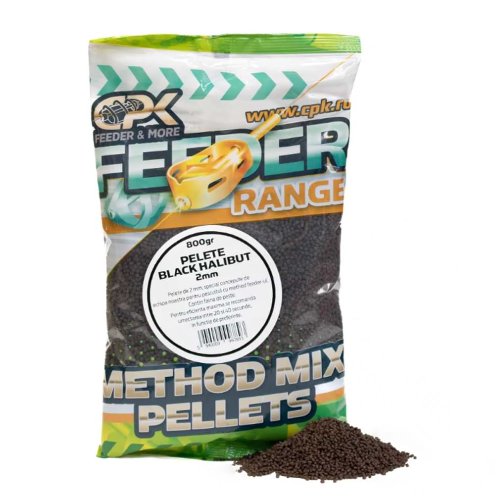 CPK Pelete Feeder Black Halibut 2mm 800g