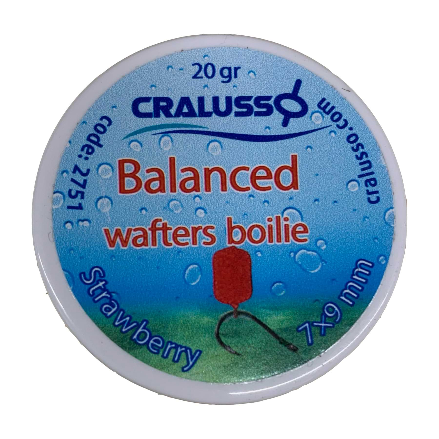 CRALUSSO Balanced Wafters Boilie Strawberry 7x9mm 20g