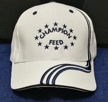 CHAMPION FEED Luxe White Cap Blue Bord