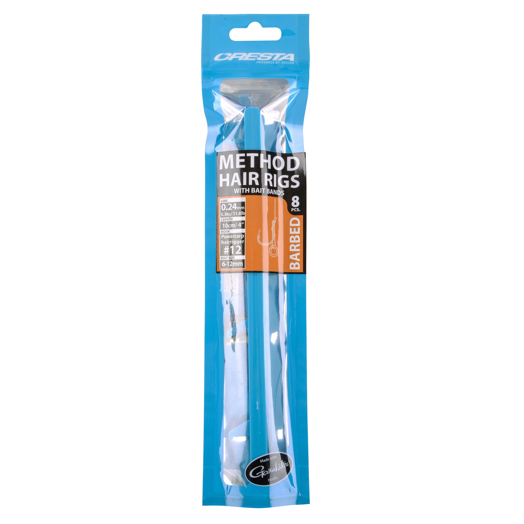 CRESTA Method Hair Rigs With Band Barbed