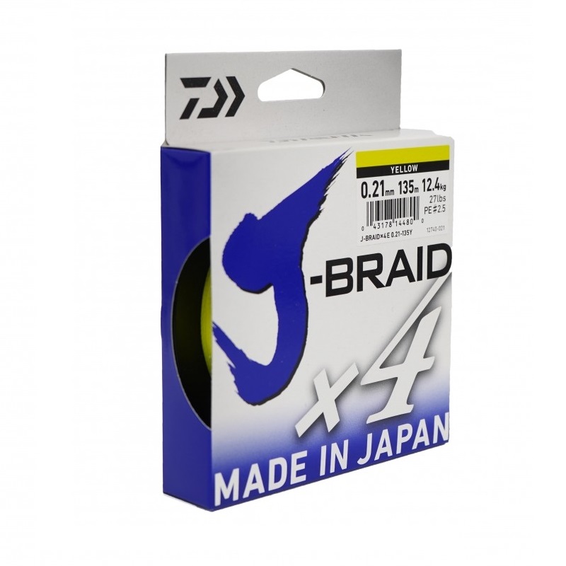 DAIWA J Braid X4 Yellow 135m