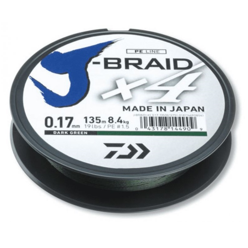 DAIWA J Braid X4 Dark Green 135m