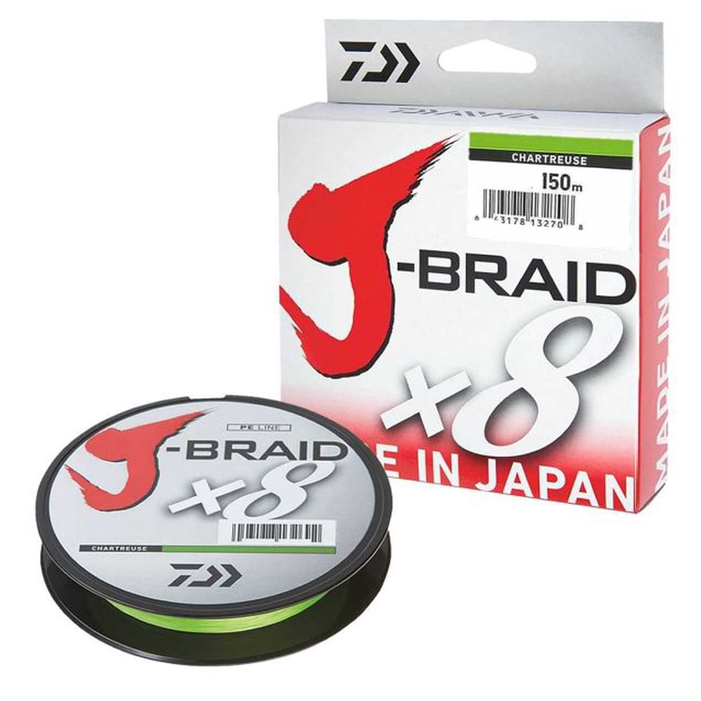DAIWA Bob J Braid X8 150m Chartreuse