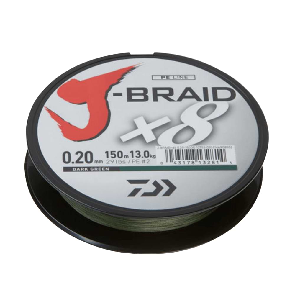 DAIWA Bob J Braid X8 150m Dark Green