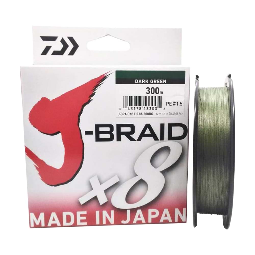 DAIWA Bob J Braid X8 300m Dark Green