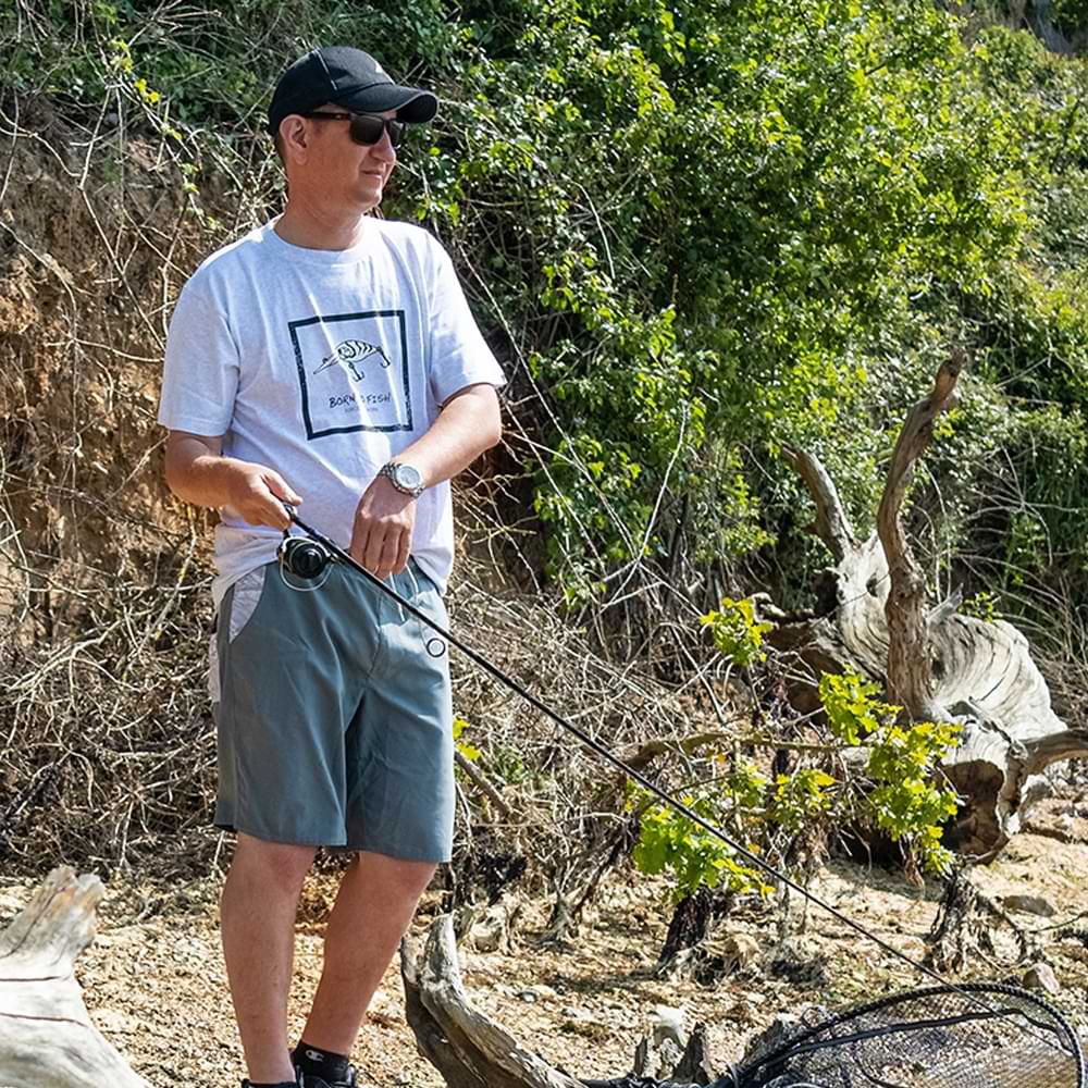 DAIWA T-Shirt BORN TO FISH Ash Gray Limited Edition