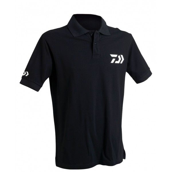 DAIWA Polo Crew Black - Logo White