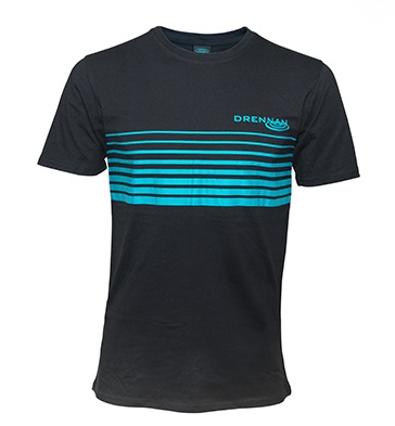 DRENNAN T-Shirt Black Aqua