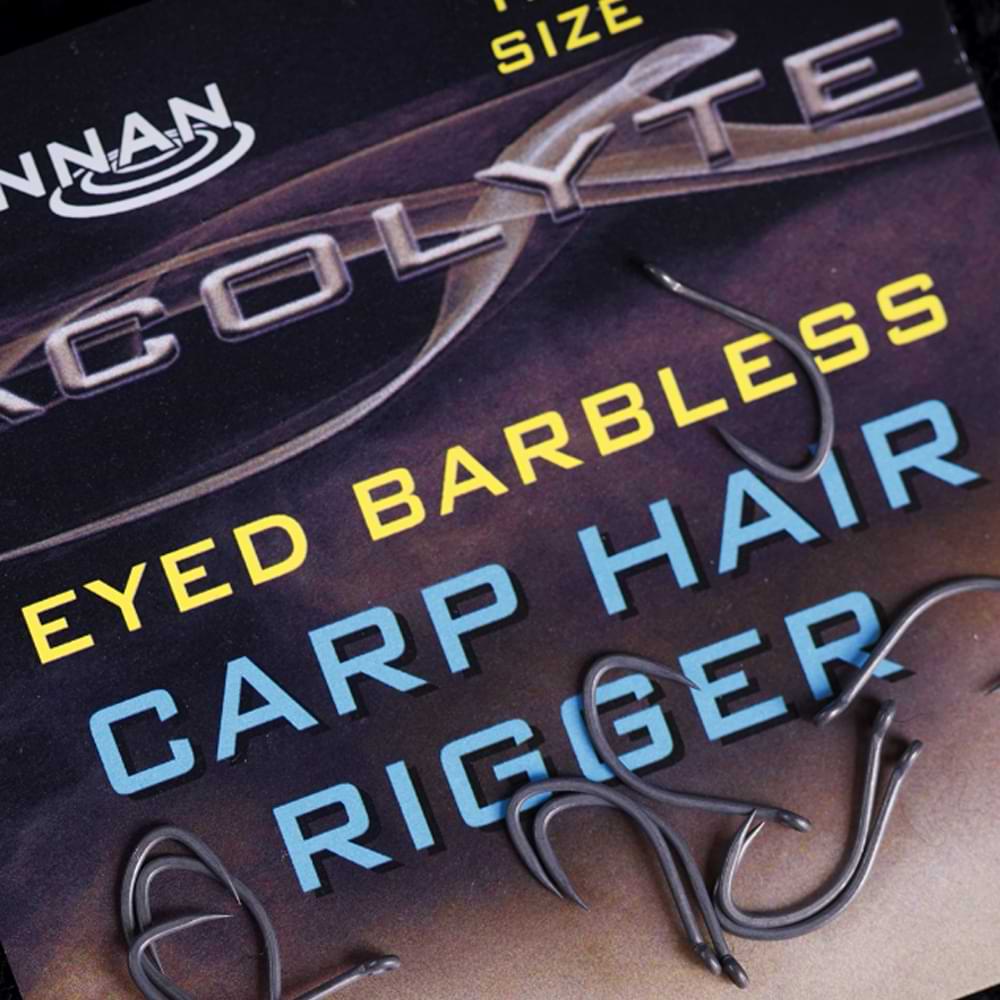 DRENNAN Acolyte Carp Hair Riggers Barbless Hooks
