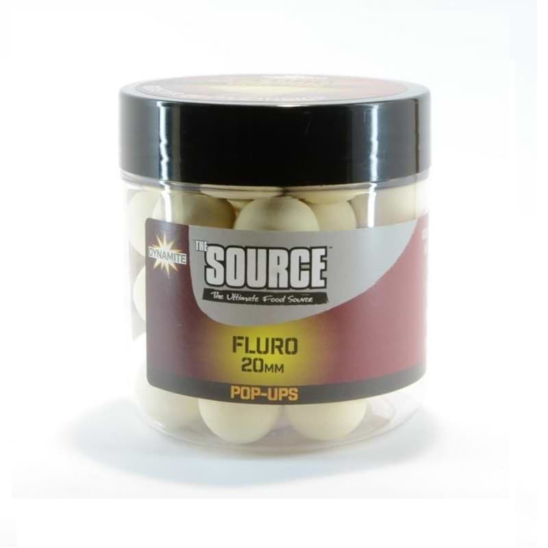 DYNAMITE BAITS The Source White Fluro Pop-Up 20mm