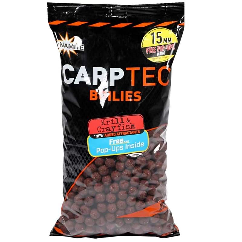 DYNAMITE BAITS Krill and Crayfish Carp Tec Boilies 15mm 2kg