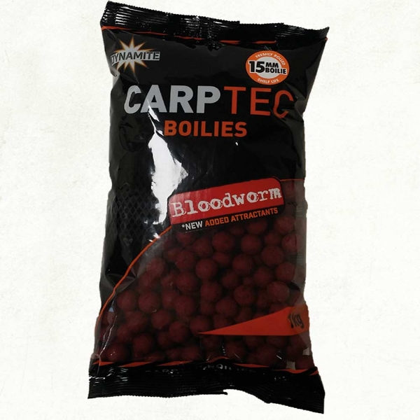 DYNAMITE BAITS Bloodworm Carp Tec Boilies 15mm 2kg