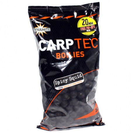 DYNAMITE BAITS Spicy Squid Carp Tec Boilies 20mm