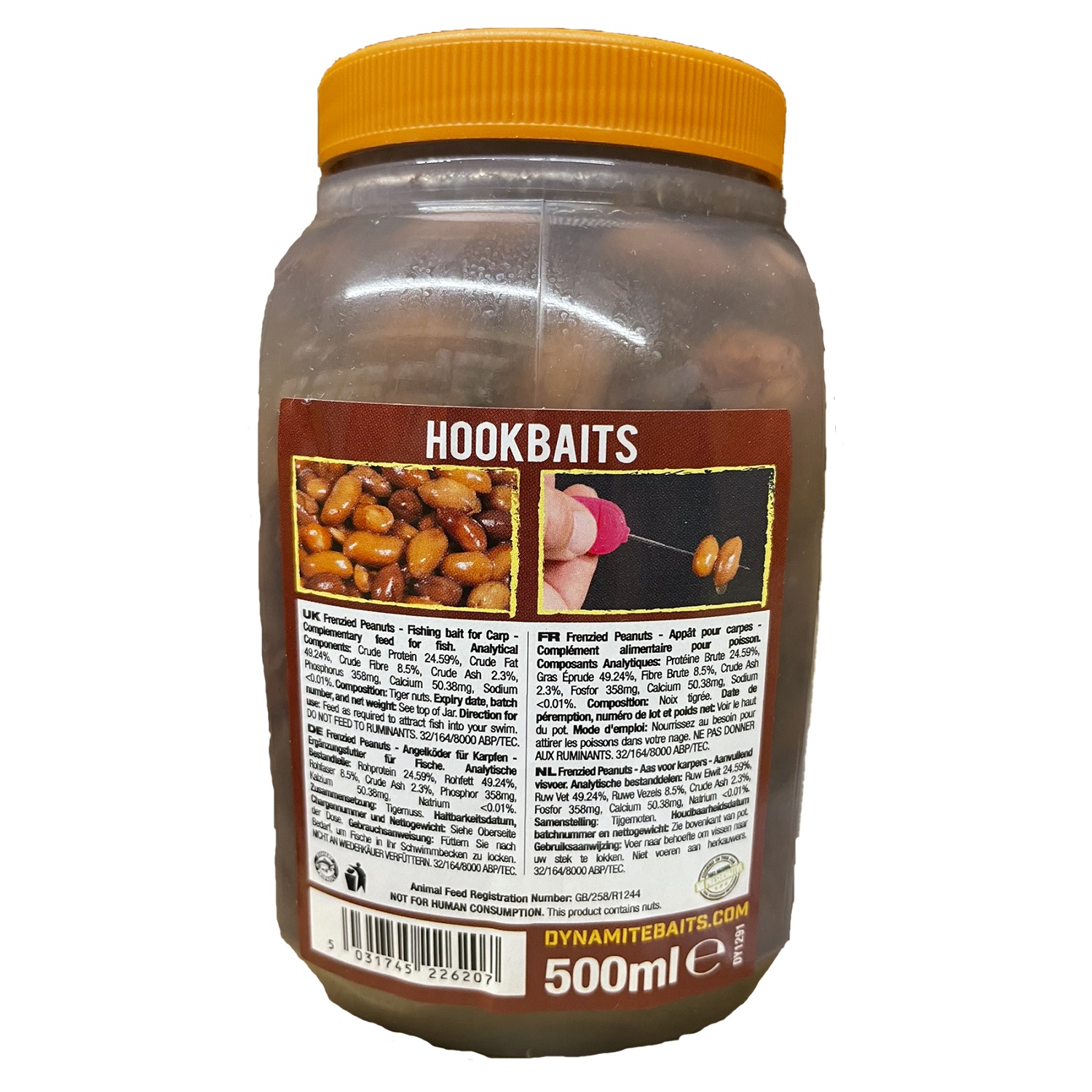 DYNAMITE BAITS Frenzied Peanuts Boosted Hookbaits 500 ml