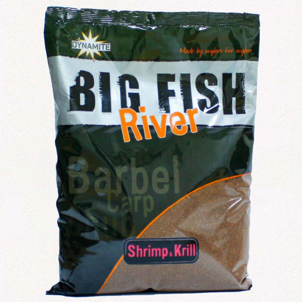 DYNAMITE BAITS Big Fish River Groundbait – Shrimp and Krill 1.8kg
