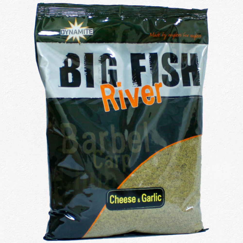 DYNAMITE BAITS Big Fish RIVER Groundbait – Cheese and Garlic 1.8kg