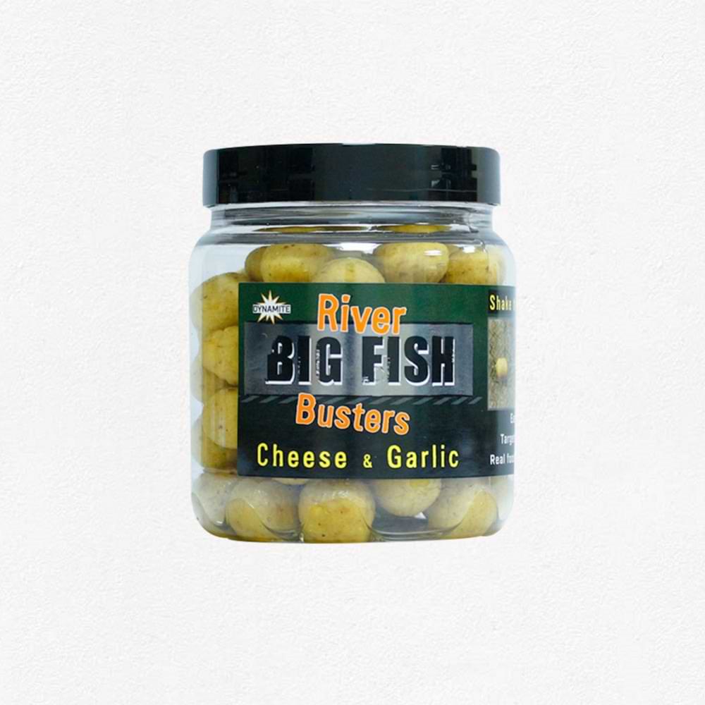 DYNAMITE BAITS Big Fish River Cheese and Garlic Busters Hookbaits 120g